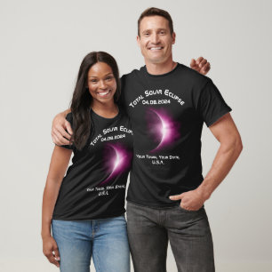 Anpassbare Personalisierte INSGESAMT SOLAR ECLIPSE T-Shirt