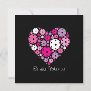 Anpassbare Pickleball 💘 Valentinstag Karte