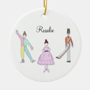 Anpassbare Polichinelle/Soldat/Party Girl Keramik Ornament