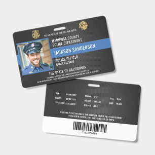 Anpassbare Polizeibehörde Mitarbeiter-ID Ausweis
