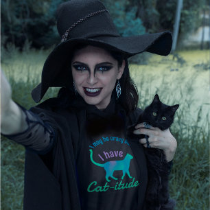 Anpassbare Popular Colorful Ich habe Cat-itude Got T-Shirt