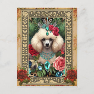 Anpassbare Postkarte für das Foto - Weißes Poodle