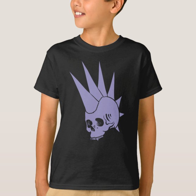 Anpassbare Punk Jawless Skull Version 2 T-Shirt (Vorderseite)
