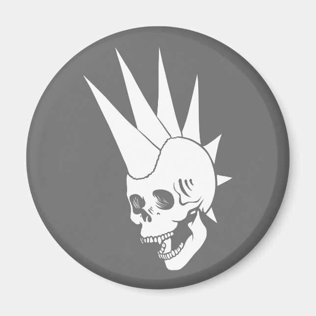Anpassbare Punk-Skull-Version 2 Magnet (Vorne)