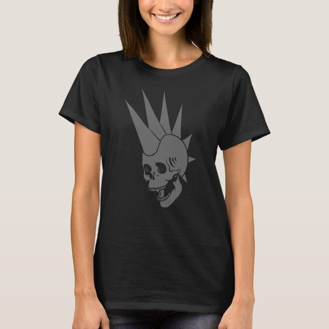 Anpassbare Punk-Skull-Version 2 T-Shirt (Vorderseite)