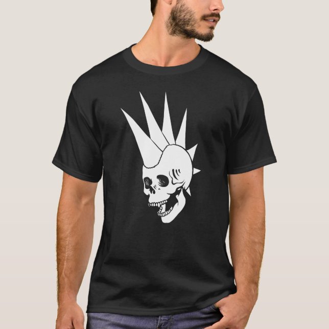 Anpassbare Punk-Skull-Version 2 T-Shirt (Vorderseite)