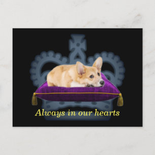 Anpassbare Queen Corgi Kissen Krone Postkarte