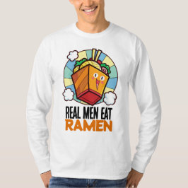 Anpassbare Real Men essen Ramen T-Shirt