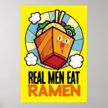 Anpassbare Real Men essen Ramen T - Shirt