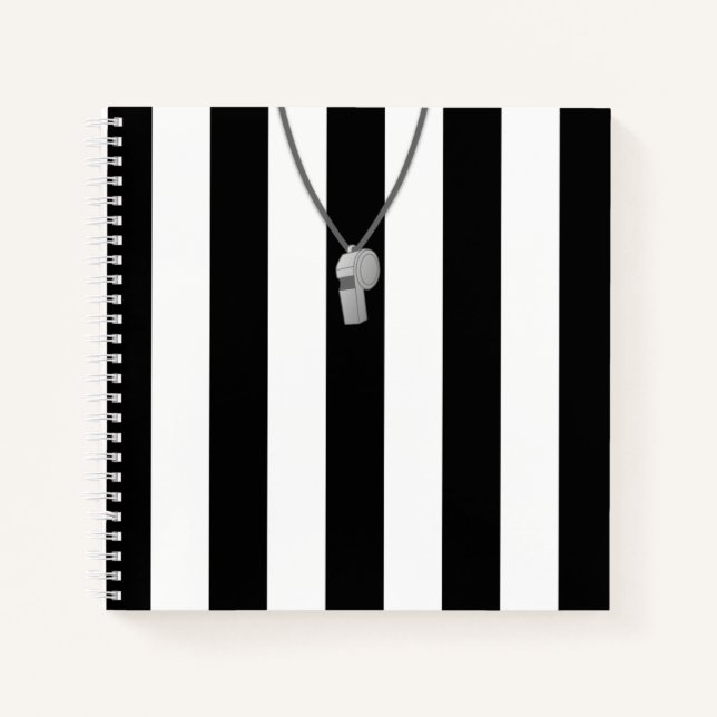 Anpassbare Referenz Stripey Jersey Notebook Notizbuch (Vorderseite)