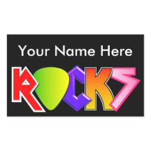 Anpassbare Rock- und Roll-Aufkleber (schwarz)