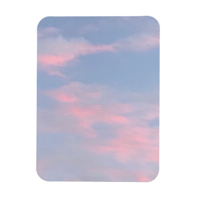 Anpassbare rosa Wolken Magnet (Vertikal)