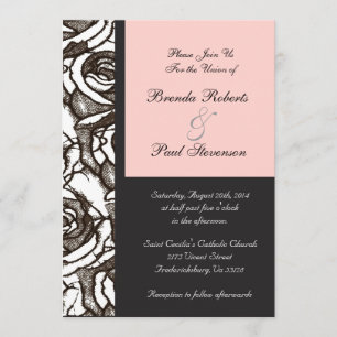 Anpassbare Rose zur Hochzeitseinladung Einladung