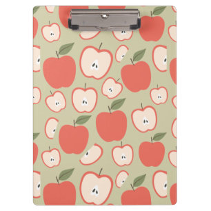 Anpassbare rote Apple Nahtloses Muster Klemmbrett