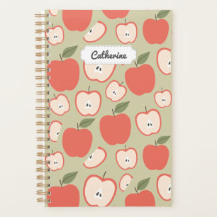 Anpassbare rote Apple Nahtloses Muster Planer