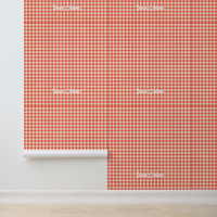 Anpassbare Rote Gingham-Tapete - Personalisiert