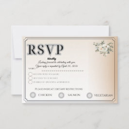 Anpassbare RSVP-Karte | Verfolgung der Gästeanwese RSVP Karte
