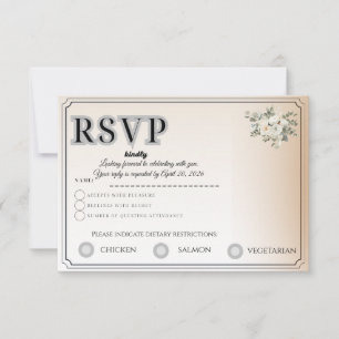 Anpassbare RSVP-Karte Verfolgung der Gästeanwese RSVP Karte
