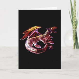 Anpassbare Ruby-Rot-Drache-Grußkarte Karte