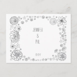 Anpassbare rustikale Hochzeit - Save the Date Ankündigungspostkarte