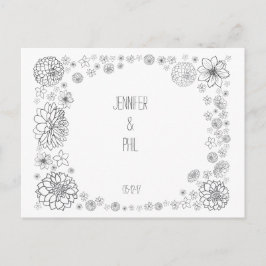 Anpassbare rustikale Hochzeit speichern Sie das Da Ankündigungspostkarte