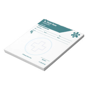 Anpassbare RX Pad für Ärzte - Verschreibungspad Notizblock