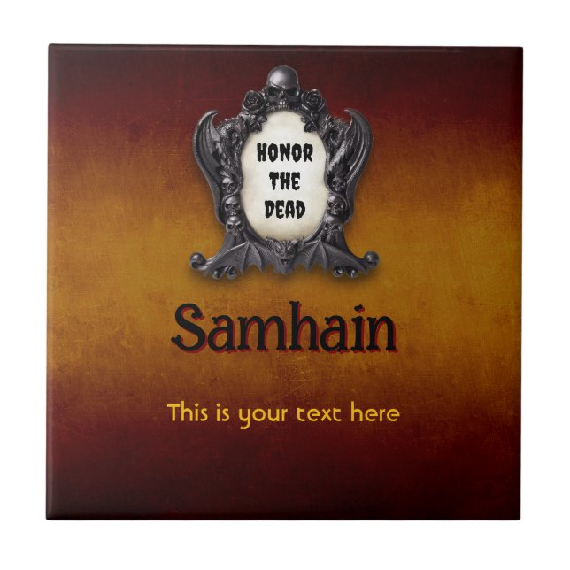 Anpassbare Samhain-Keramikfliese Fliese (Vorderseite)