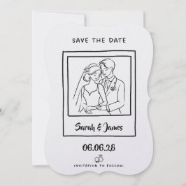 Anpassbare Save-the-Date-Karten Braut Bräutigam Save The Date