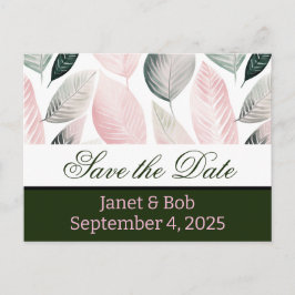 Anpassbare Save the Date Postkartenpinke Ankündigungspostkarte