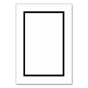 Anpassbare Schwarz/Weiß-Blank-Tischnummer Tischnummer