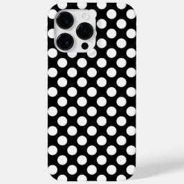 Anpassbare Schwarz-weiße Polka-Punkte Case-Mate iPhone Hülle