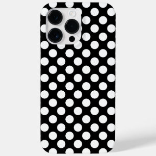 Anpassbare schwarze weiße Polka-Punkte Case-Mate iPhone Hülle