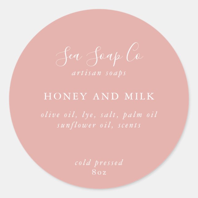 Anpassbare Seifenkleber Runder Aufkleber (Vorderseite)