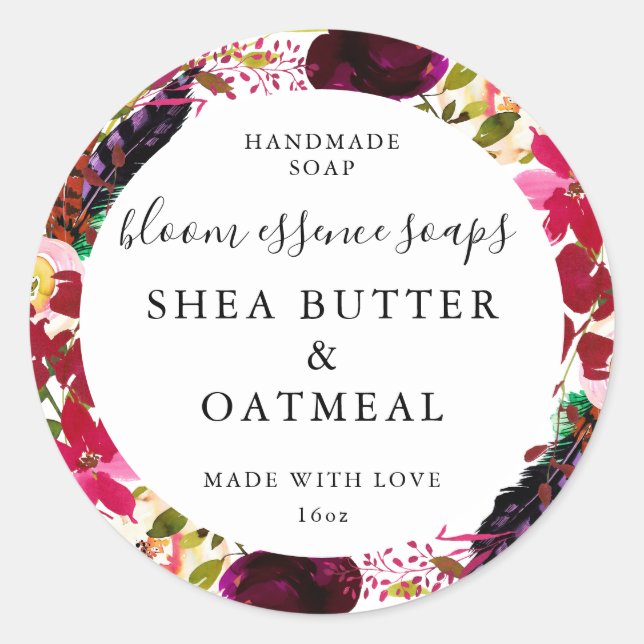Anpassbare Seifenkleber Runder Aufkleber (Vorderseite)