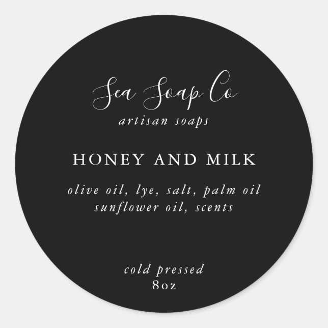 Anpassbare Seifenkleber Runder Aufkleber (Vorderseite)