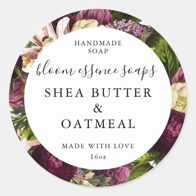 Anpassbare Seifenkleber Runder Aufkleber (Vorderseite)