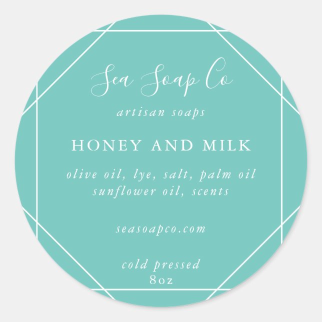 Anpassbare Seifenkleber Runder Aufkleber (Vorderseite)