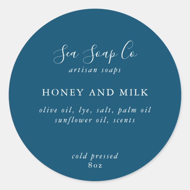 Anpassbare Seifenkleber Runder Aufkleber (Vorderseite)