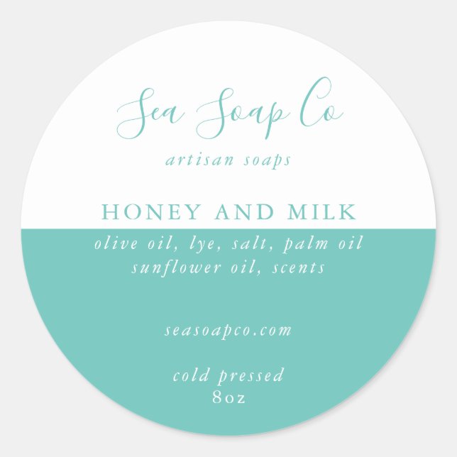 Anpassbare Seifenkleber Runder Aufkleber (Vorderseite)