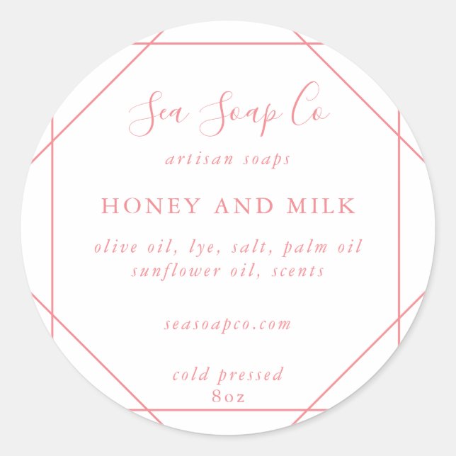 Anpassbare Seifenkleber Runder Aufkleber (Vorderseite)