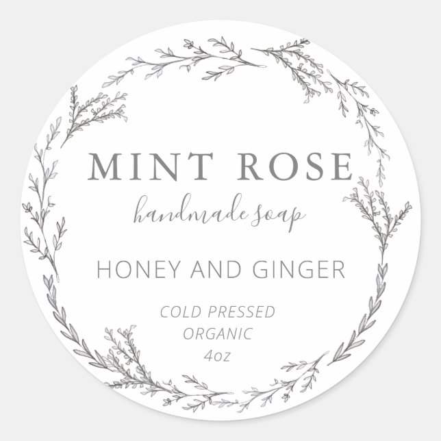 Anpassbare Seifenmarken Runder Aufkleber (Vorderseite)