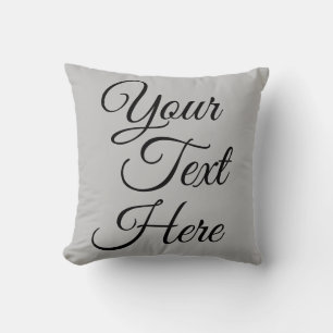 Anpassbare Silver Throw-Kissen mit eigenem Text Kissen
