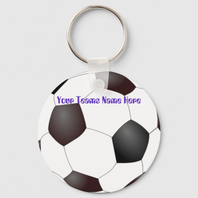 Anpassbare Soccerball-Team-Schlüsselanhänger Schlüsselanhänger (Vorderseite)