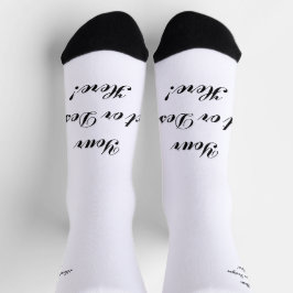 Anpassbare Socken - Hinzufügen von Text oder Desig