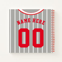 Anpassbare Software Baseball-Jersey-Notebook Notizbuch