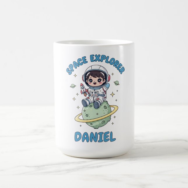 Anpassbare Space Explorer Kawaii Kaffeetasse (Mittel)