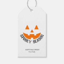 Anpassbare Spooky Season Jack-O-Lantern Geschenkanhänger