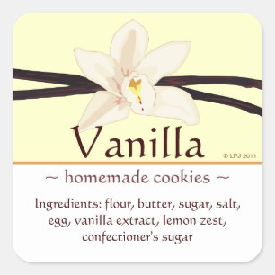 Anpassbare Square Vanilla-Sticker Quadratischer Aufkleber