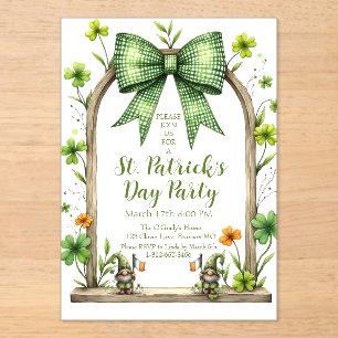 Anpassbare St. Patrick’s Day-Einladung Acryleinladungen