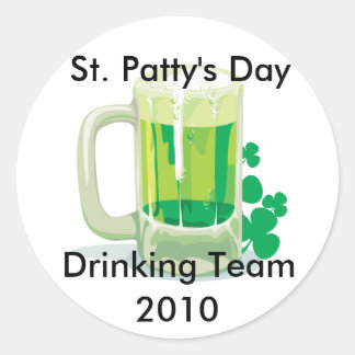 Anpassbare St. Patricks Drinks Team Stickers